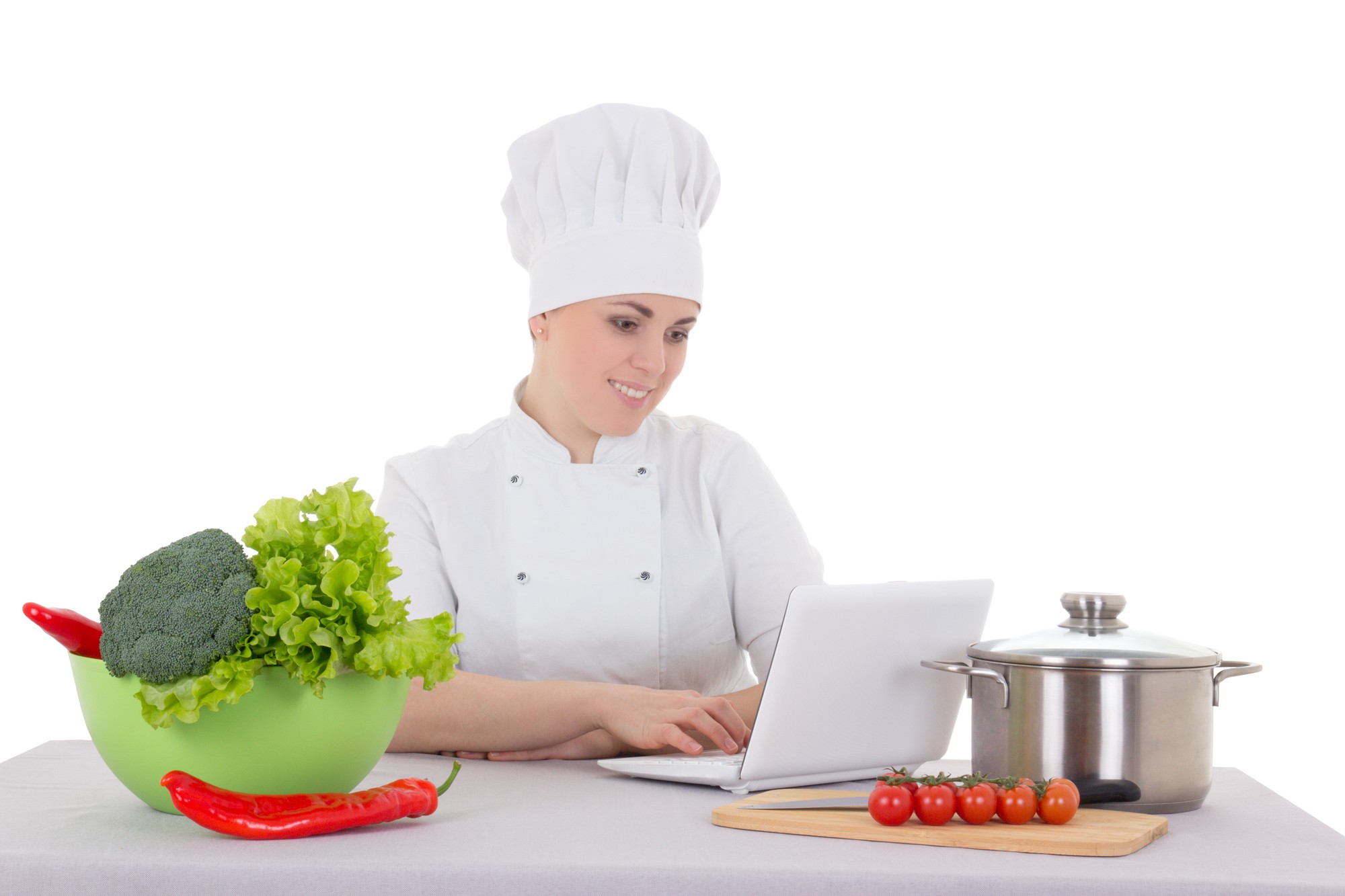 Chef durante una lezione privata online